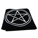 Velvet Tarot Table Cloth Wicca Pentacle Sun for Tarot Cards Black 80x80