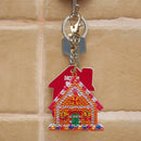 4pcs DIY Full Drill Special Shaped Diamond Painting Xmas Tree Elk Key Ring Gifts