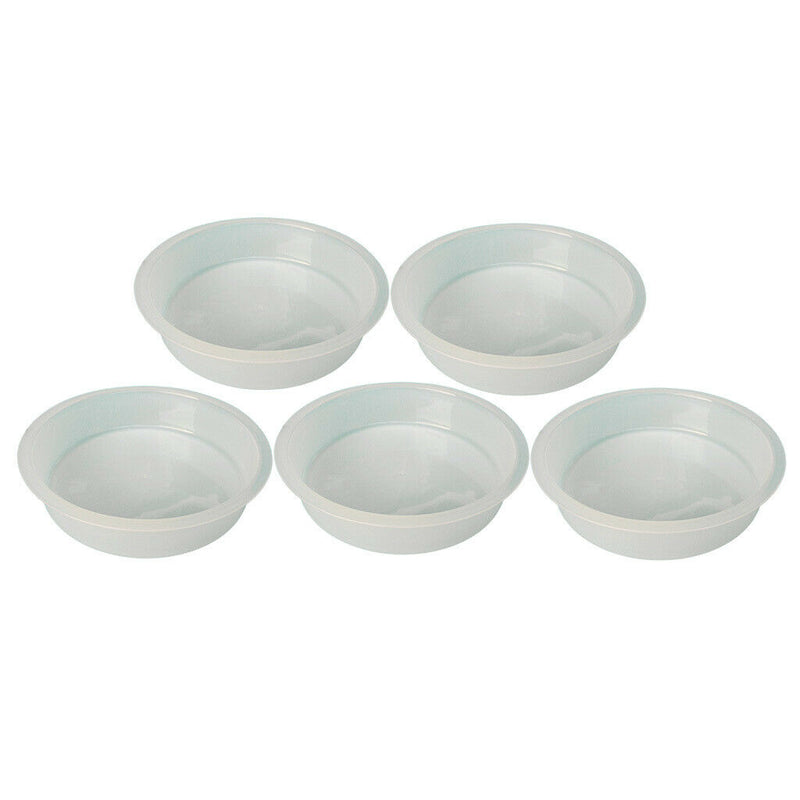5x Birdseed Bowl Flat Bottom Birds Feeding Dishes Birdbath Accessories 18cm