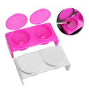 2 Pcs Nails Brushes Cleanser Cup Cleaning Remover Container Bottle With Lid