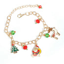 Christmas Charm Bracelet Santa Claus Xmas Tree Pendant Xmas OrnamentsBDSE