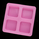 4 Cavity DIY Silicone Soap Mold Baking Mold Cake Pan, Biscuit Chocolate Mold
