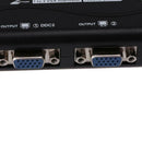1pc 1 to 2 250MHz HD VGA UHD Signal Splitter Video Duplicator Amplifier