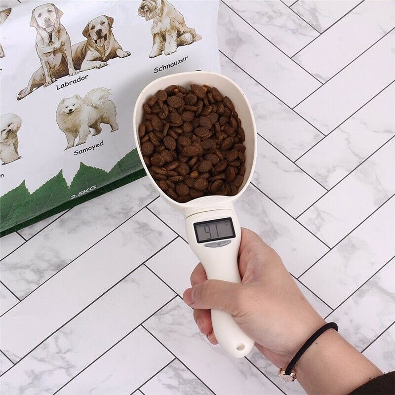 Pet Food Water Measuring Spoon Cup With Led Display Kitchen Scale Scoop Por