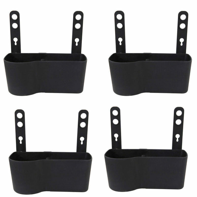 4x Black Plastic Universal Portable Car Seat Back Storage Box Organizer Ho AKJ
