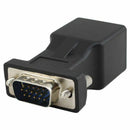 HGA66 Cat5/Cat6/RJ45 VGA Extender Adapter, VGA 15 Pin Male to RJ45 Female N