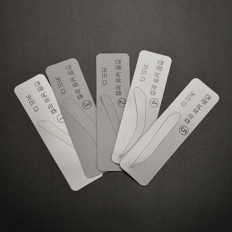 5pcs Reusable Eyebrow Stencil Set Eye Brow Mold DIY Styling Template Card A