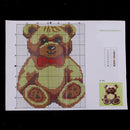 Latch Hook Rug Making kits for Kids Embroidery Bear with Canvas