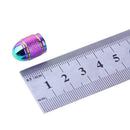4pcs Rainbow Color Bullet Shaped Wheel Tyre Valve Stem Caps Dust Covers