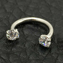 1 Pcs Clip On Crystal Nose Open Hoop Ring Lip Earring Navel Ring Body Piercing