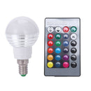 1X E14 3W RGB LED 16 Color Changing Lamp Light Bulb + IR Remote Control