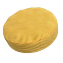 2Pcs Elastic Winter Plush Round Chair Seat Cover Removable ~Yellow_33cm Dia