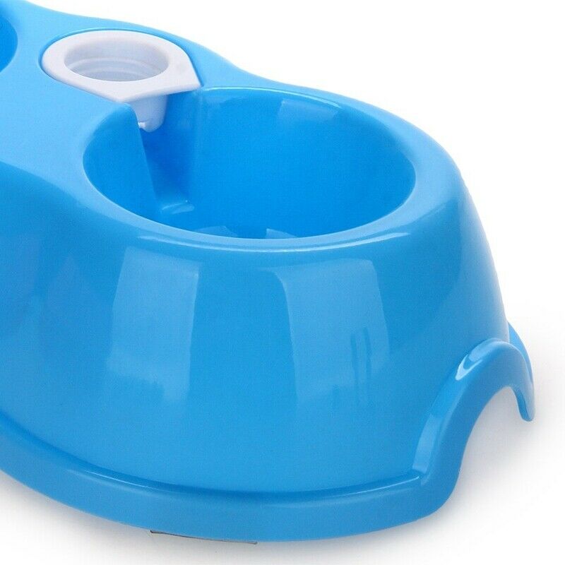 Pet Dog Puppy Cat Kitten Water Dispenser Food Dish Bowl Automatic Feeder Bl B8F3