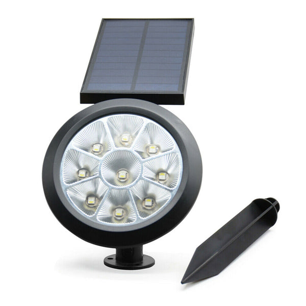 9 LED Waterproof Solar Spotlight Garden Lawn Ground Lighting Wall Lamp (A)