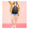 Fashion Waterproof Oxford PU Leather Backpack Girls School Bag Shoulder Bag V2O5