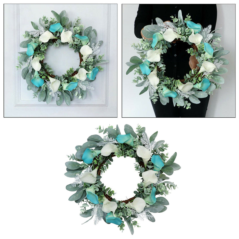 Artificial Harvest Wreath Front Door Indoor Wall Decor Thanksgiving Garland