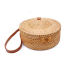 Bohemian Bali Rattan Bags For Women Small Circle Beach Handbags Summer Vint