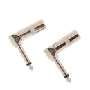2X 1/4 6.35mm Right Angle Mono Phone Audio Plug Solder Connector Adapter