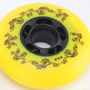 90A Inline Skating Pulley Skateboard Wheel 76Mm 4 Pieces / Set Yellow