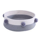 Round Shape Cotton Chew Resistant Cat Basket Bed Cozy Comfortable Warm for