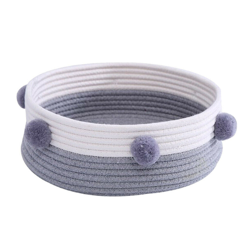 Round Shape Cotton Chew Resistant Cat Basket Bed Cozy Comfortable Warm for