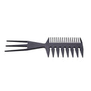 Black Double-sided Teeth Comb Fishbone Hair Comb for Salon Hairdressing Kit A