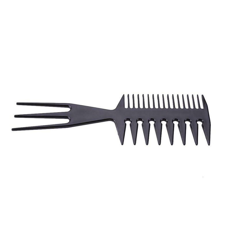 Black Double-sided Teeth Comb Fishbone Hair Comb for Salon Hairdressing Kit A