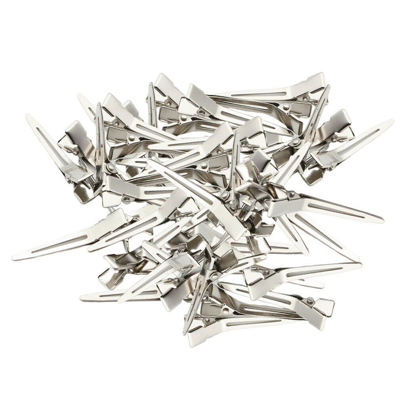 200x Iron Bows Alligator Curl Clips Blank Hair Pins Clamps DIY Projects