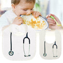 Unisex Baby Lunch Bibs Funny Cartoon Stethoscope Toddler O For Newborn Baby E4F7