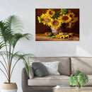 DIY Digital Painting By Numbers Sunflower Frameless Canvas Picture Wall Art
