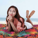 Geometric Printing Carpet Sleeping Blanket Tapestry (Mandala18 150x130cm) SN9F