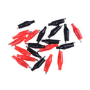20pcs Red Black Soft Plastic Testing Probe Alligator Clips Crocodile Test Clip3C