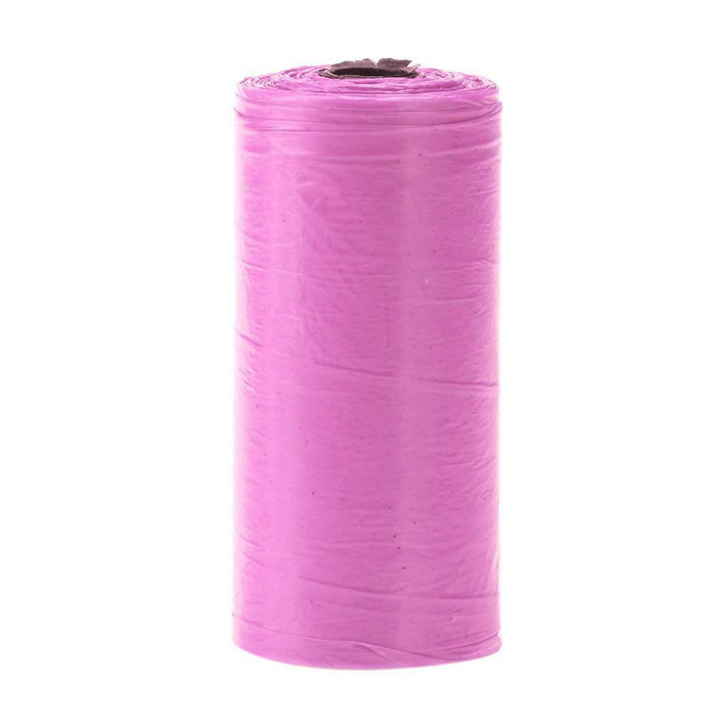 Penguin Pill Shape Pet Dog Poop Bag Dispenser Waste Garbage Bag Set (Pink)