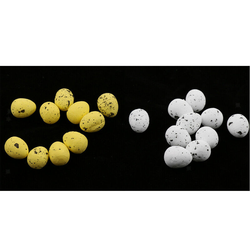 20 Pieces Artificial Speckled Bird Eggs DIY Micro-landscape Home Decoration
