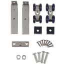Sliding Door Roller  4 Wheels Home Room Wood Door Hanging Wheels Rail TrackB Kw