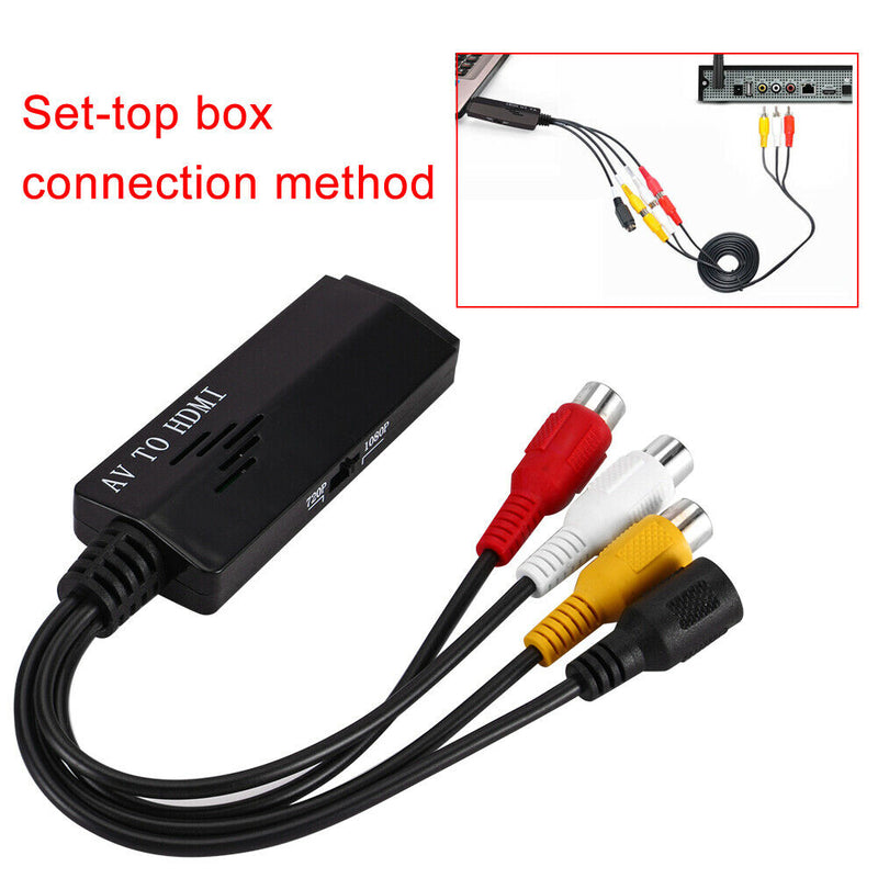 Home Adapter Support 1080p AV TO HDMI Converter Signal Audio Video Accessories