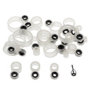 23pcs Luminous Fishing Rod Guide Line Ring Tips Guides Eye Rings Kit,23 Size