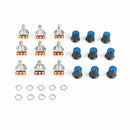 9 PCS (1pcx9 Value) Linear Potentiometer 15mm Shaft With Nuts And Potentiom