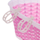 Girls Bicycle Air Hooter Horn Bell with Front Basket and Handlebar Streamer Pink