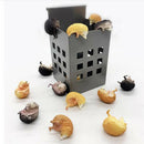 3pc capsule toys cute pets mini Hedgehog glass gashapon figures desktop Kids Kw