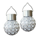 2Pcs LED Ball Solar Light Holiday Hanging Bulb Decorative Outdoor Lighting