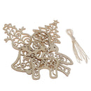 6Pcs Wood deer snowman Christmas Pendants Ornaments Xmas Tree decoratio3C