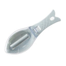 Manual Fish Scale Remover Scaler with Lid Fish Shape Home Kitchen Tool Blue