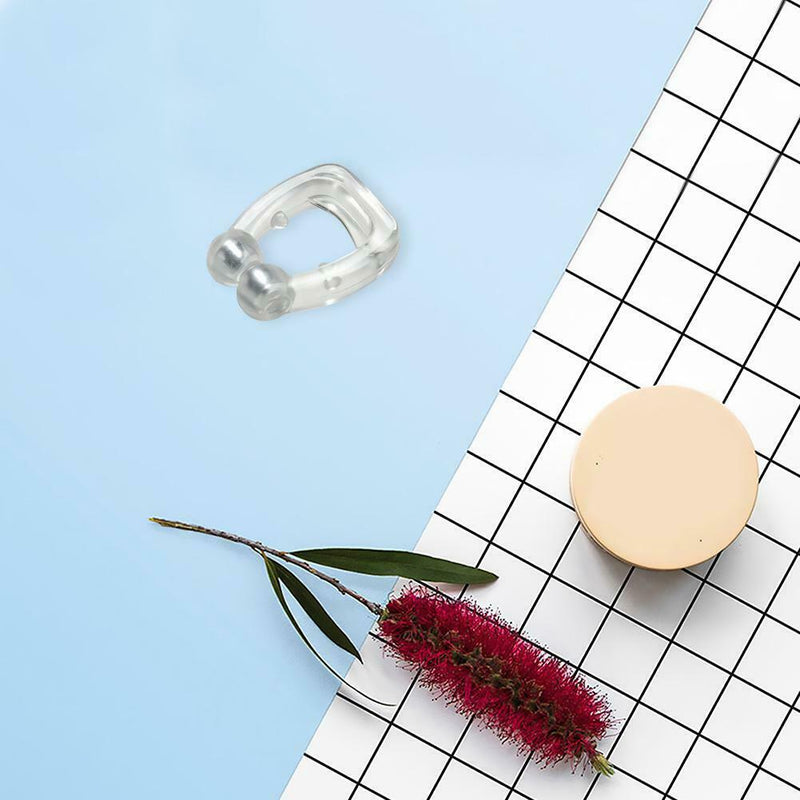 Silicone Magnetic Anti Snore Stop Snoring Nose Clip Sleep Tray w/Case (A)