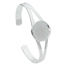 Blank Bangle Bracelet Base Fit 20mm Cabochon Photo Cameo Settings Tray for DIY