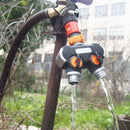 Garden Water Connectors Hose Splitter Rubberized ABS+TPR Tap Hose Distr JJL