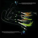 5pcs Fishing Lures Flasher Rigs Fish Skin Bait Catching New Fishing Rigs T4E2
