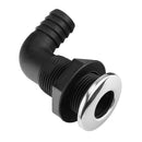 2pcs 96mm Nylon Plastic Thru Hull Bilge Fittings Stainless Steel Rim Bilge Pump