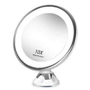 10X Magnifying Makeup Vanity Mirror Portable with LED Light Suction Cup 360