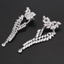 Water Drop Earrings Luxury Cubic Zirconia Cz Unique Curve Big Long Fashion